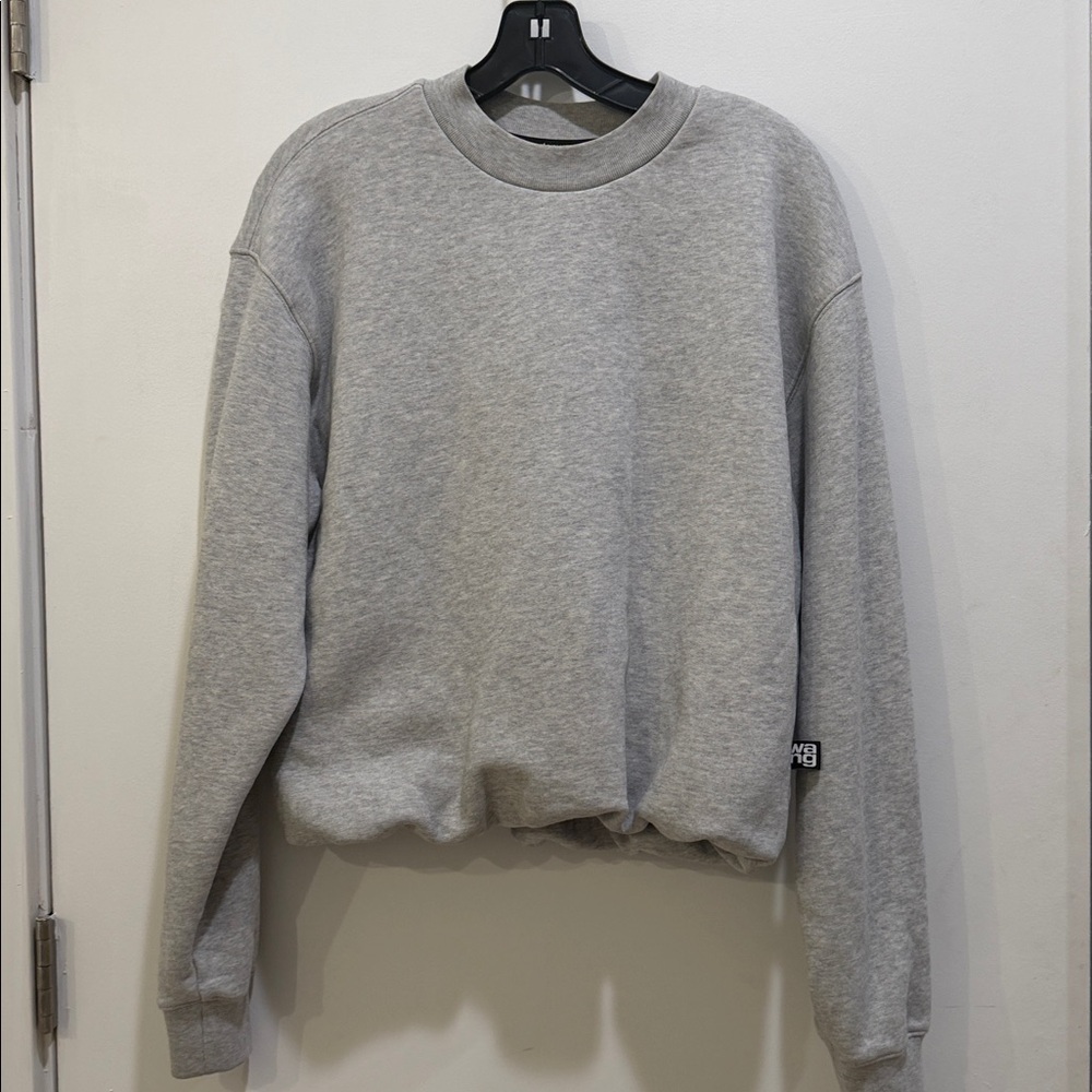 Alexander Wang Light Gray Crewneck Sweater, Sz Xsmall